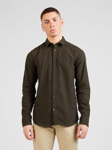 Coupe slim Chemise 'ARI' Only & Sons en vert : devant