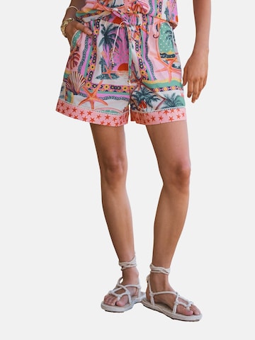Pantaloni di love & roses in rosa: frontale