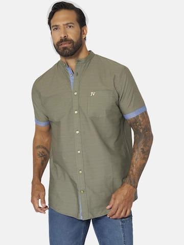 Jan Vanderstorm Comfort fit Button Up Shirt 'Laason' in Green
