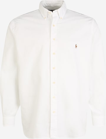 Polo Ralph Lauren Big & Tall Средняя посадка Рубашка в Белый: спереди