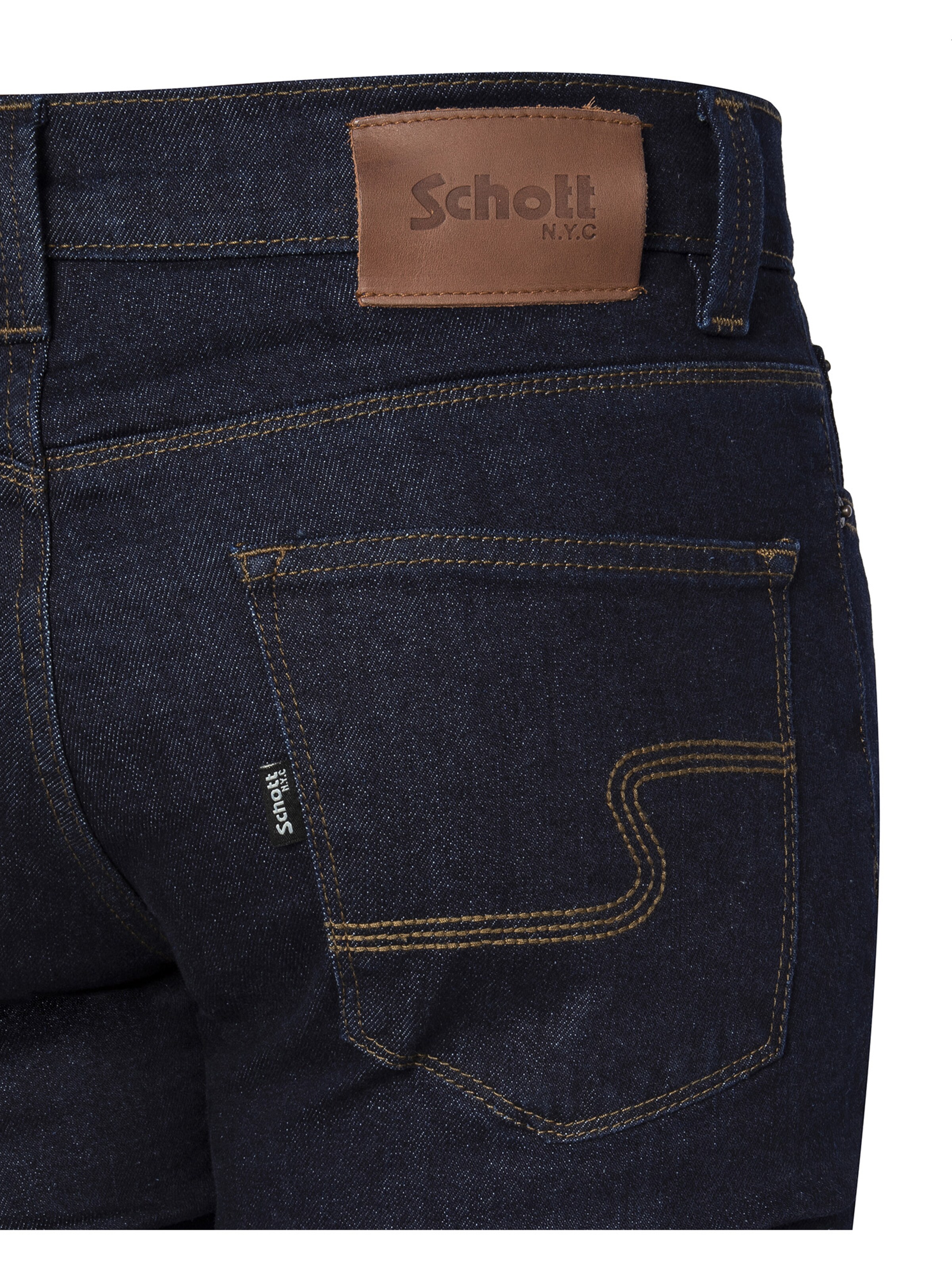 Coupe slim Jean Schott NYC en bleu