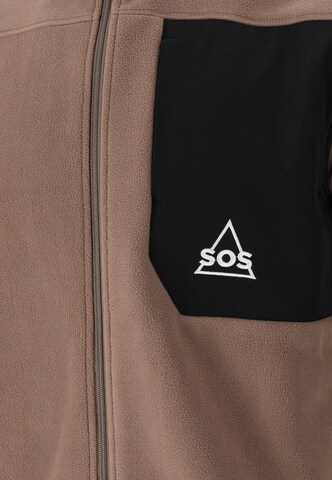 SOS Fleece jas 'Garmisch' in Bruin