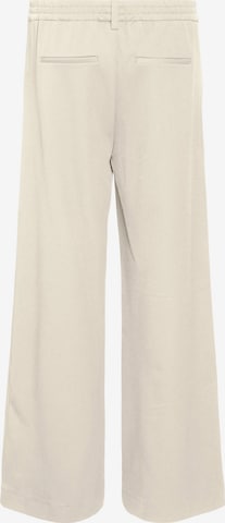 OBJECT Wide leg Pants 'Lisa' in Beige