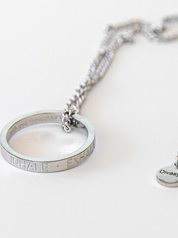 Divasya Necklace 'Inhale - Exhale' in Silver