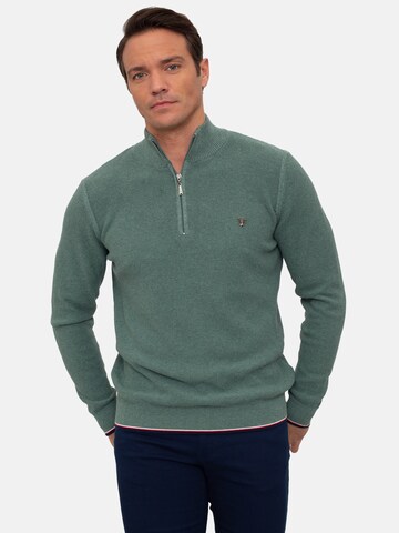 Pullover 'Pulses' di Sir Raymond Tailor in verde: frontale