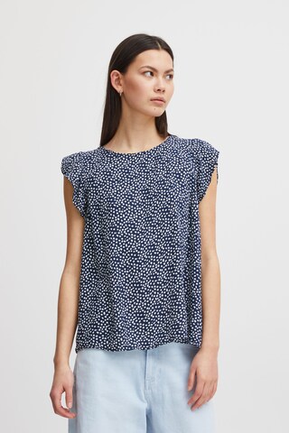 ICHI Blouse 'Marrakech To6' in Blauw: voorkant