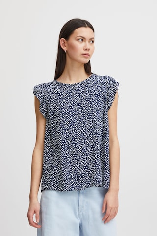 ICHI Blouse 'Ihmarrakech To6' in Blue: front