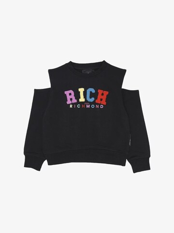 John Richmond Sweatshirt 'Paillettes' in Black: front