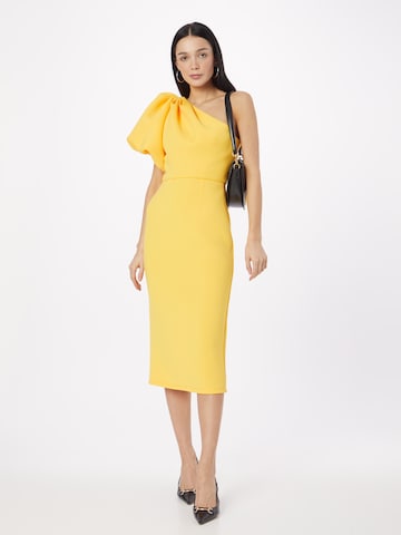 Jarlo Cocktail Dress 'Velvette' in Yellow