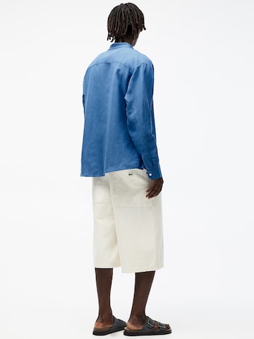 Pull&Bear Comfort fit Srajca | modra barva