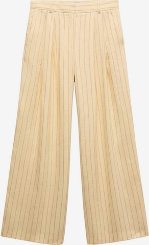 MANGO Wide leg Pants 'Delta' in Yellow: front