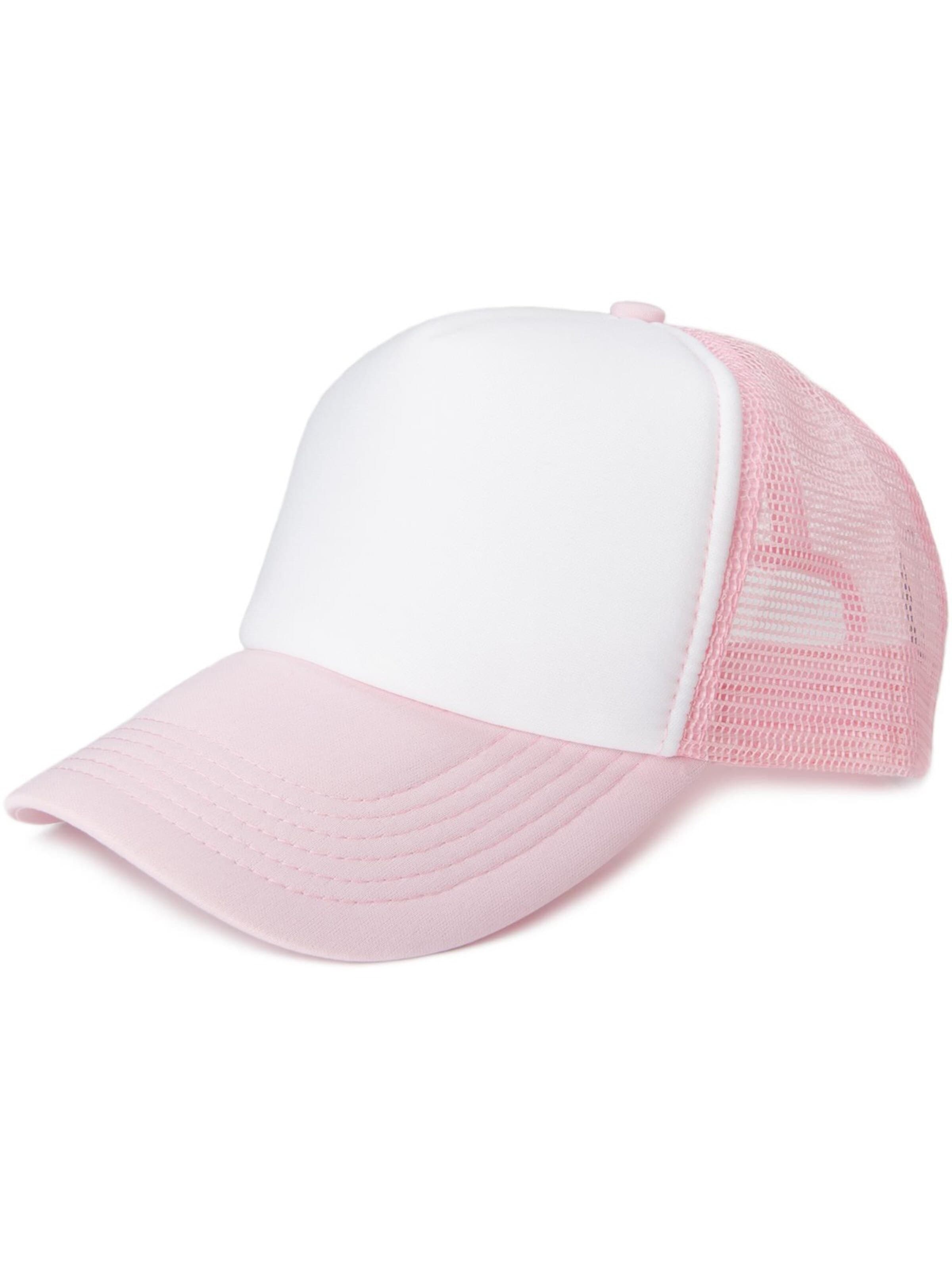 styleBREAKER Cap 'Trucker Cap 5-Panel Mesh' in Pink: front