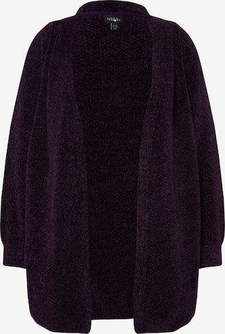 Cardigan Ulla Popken en violet : devant