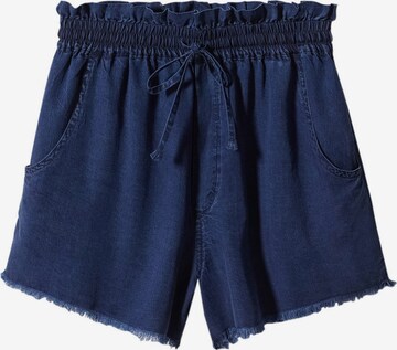 MANGO Regular Pants 'Mykonos' in Blue: front