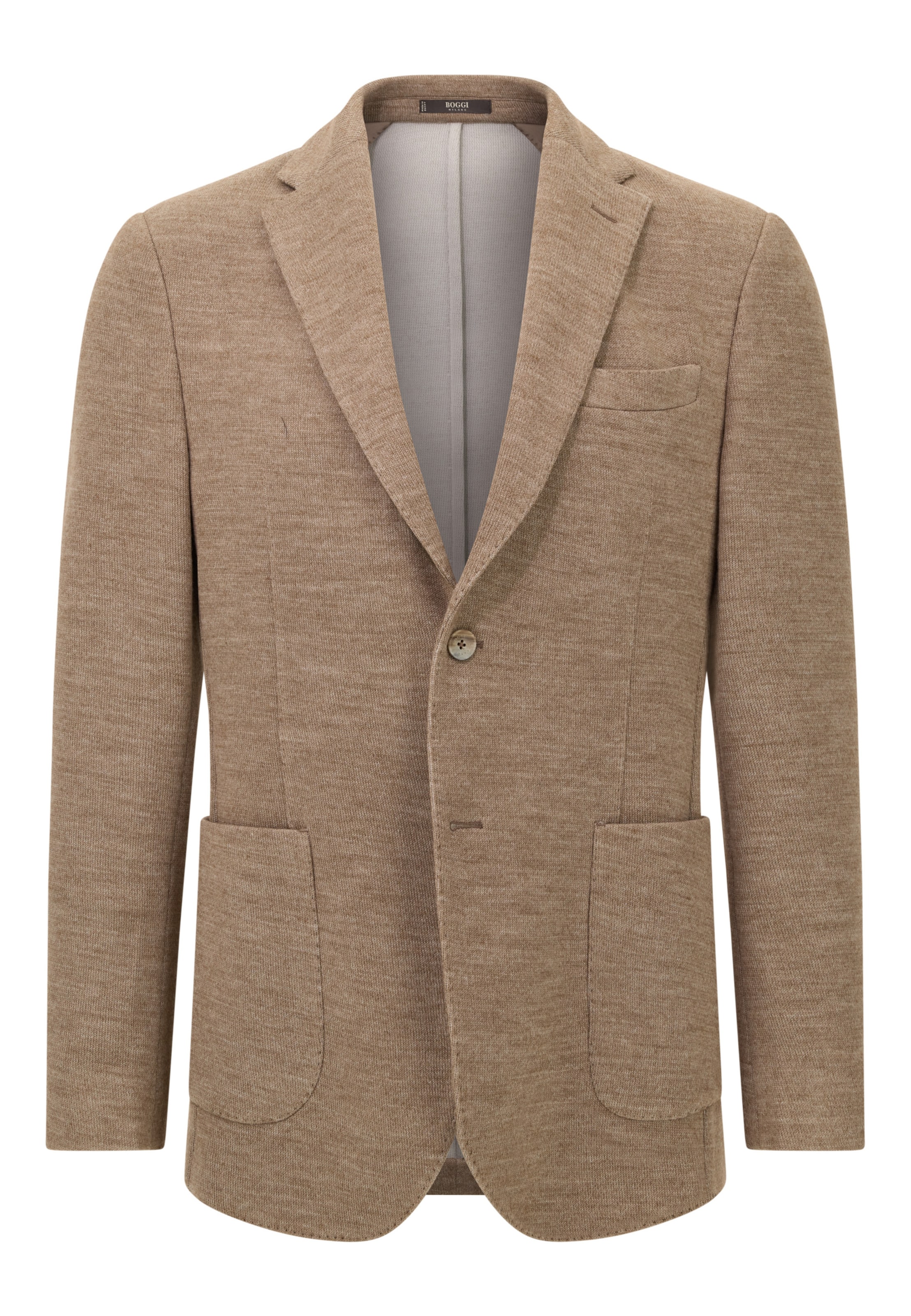 Boggi Milano Regular fit Colbert in Beige: voorkant