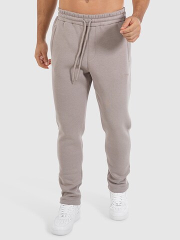 Coupe slim Pantalon ' Evra ' Smilodox en marron : devant