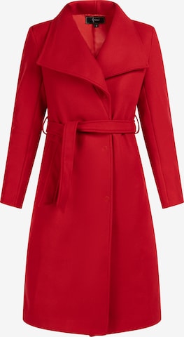 faina Between-Seasons Coat in Red: front