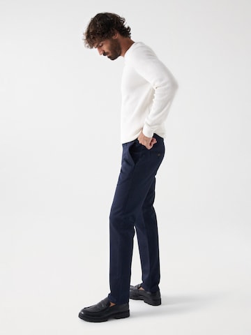 Coupe slim Pantalon chino Salsa Jeans en bleu