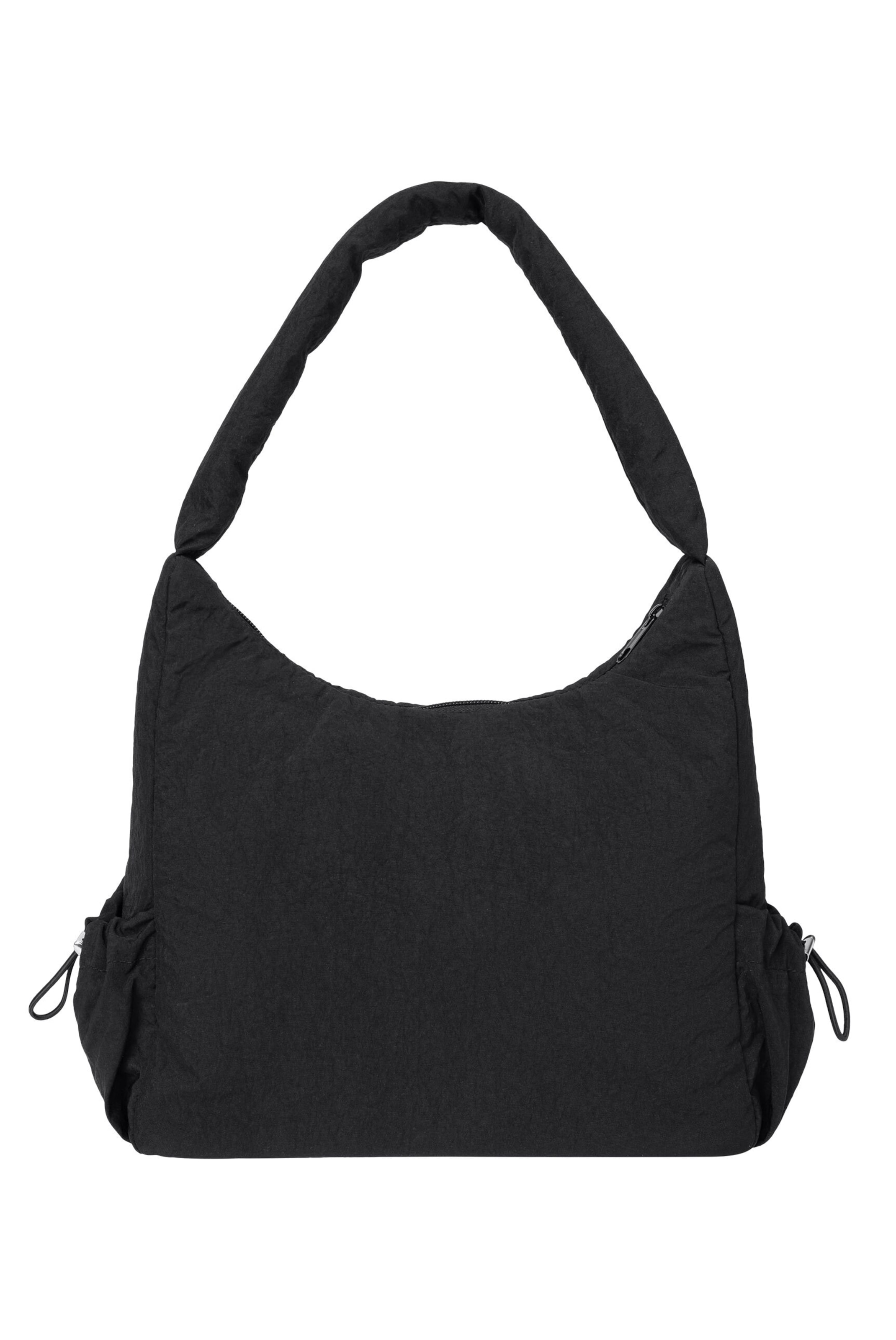Soccx Leichte, wattierte  Schultertasche in Schwarz