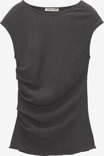 Pull&Bear T-shirt en gris foncé, Vue avec produit