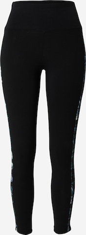 ADIDAS ORIGINALS Skinny Leggings '3-Stripes Flower' i svart: framsida