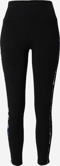 ADIDAS ORIGINALS Leggings '3-Stripes Flower' en bleu clair / émeraude / noir / blanc cassé, Vue avec produit