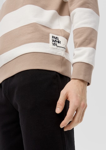 Sweat-shirt QS en beige