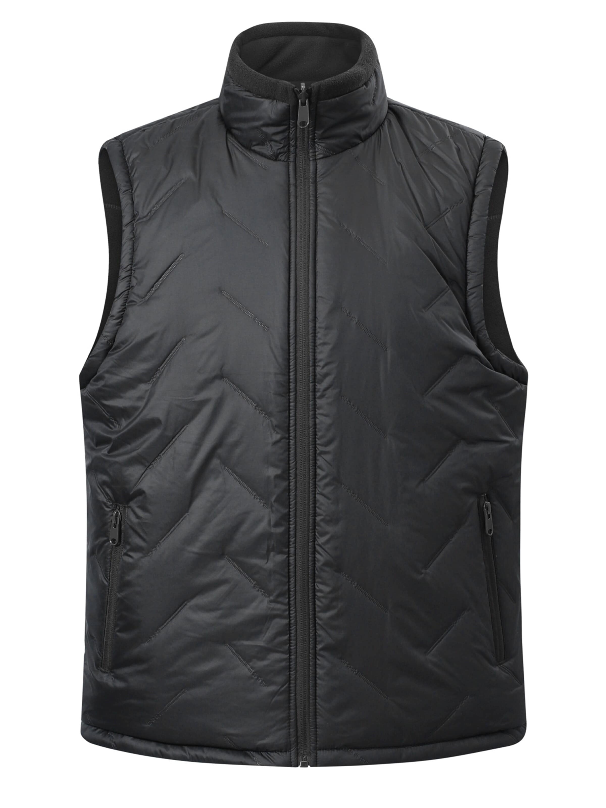 ALLTHEMEN Vest 'Wendekreis' in Black: front