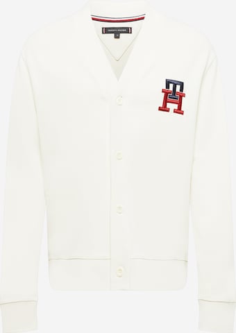 TOMMY HILFIGER Sweatvest in Wit: voorkant