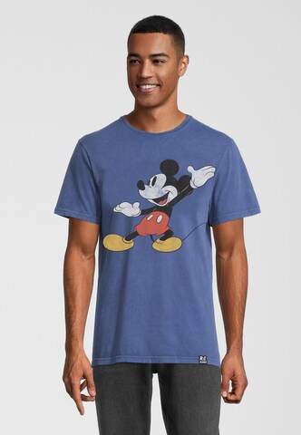 Recovered Shirt 'Disney Mickey Mouse Posing' in Blauw: voorkant