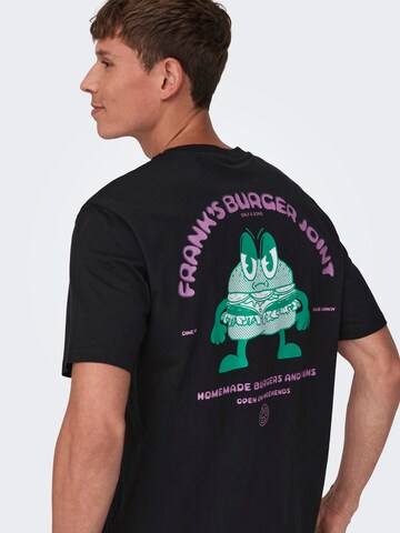 Only & Sons T-Shirt in Schwarz