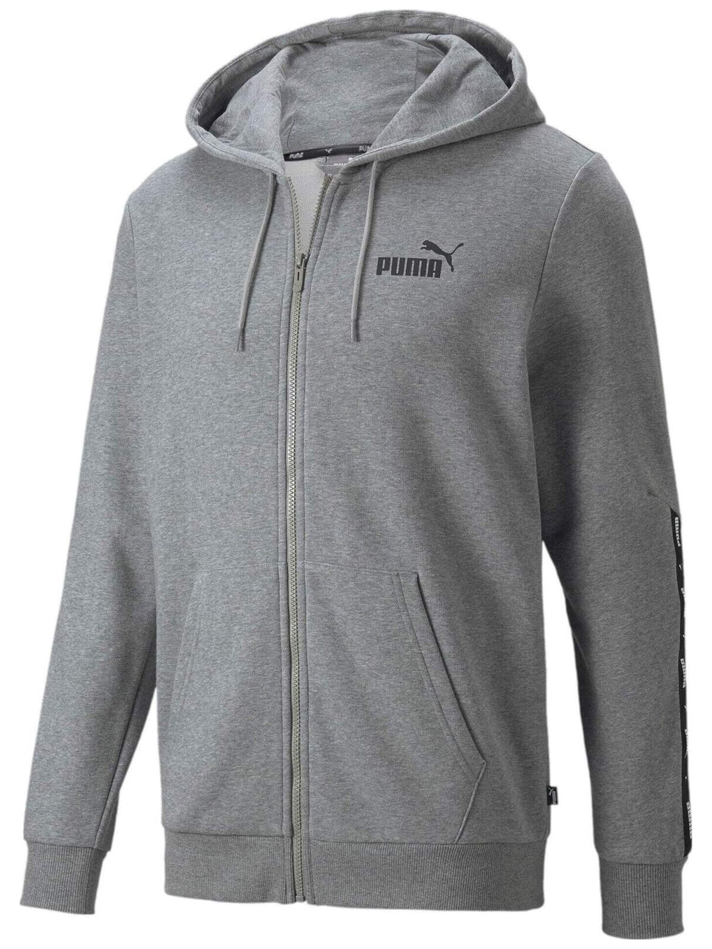 Giacca di felpa 'Puma ESS Tape' di PUMA in grigio
