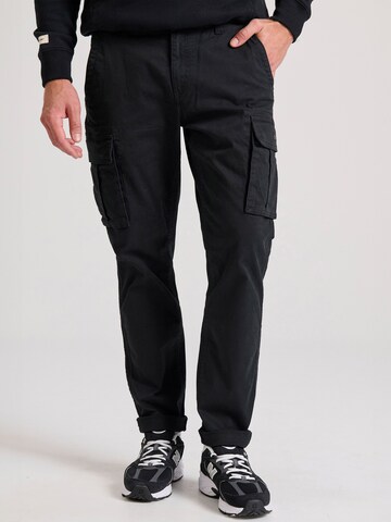 Regular Pantalon cargo Funky Buddha en noir : devant