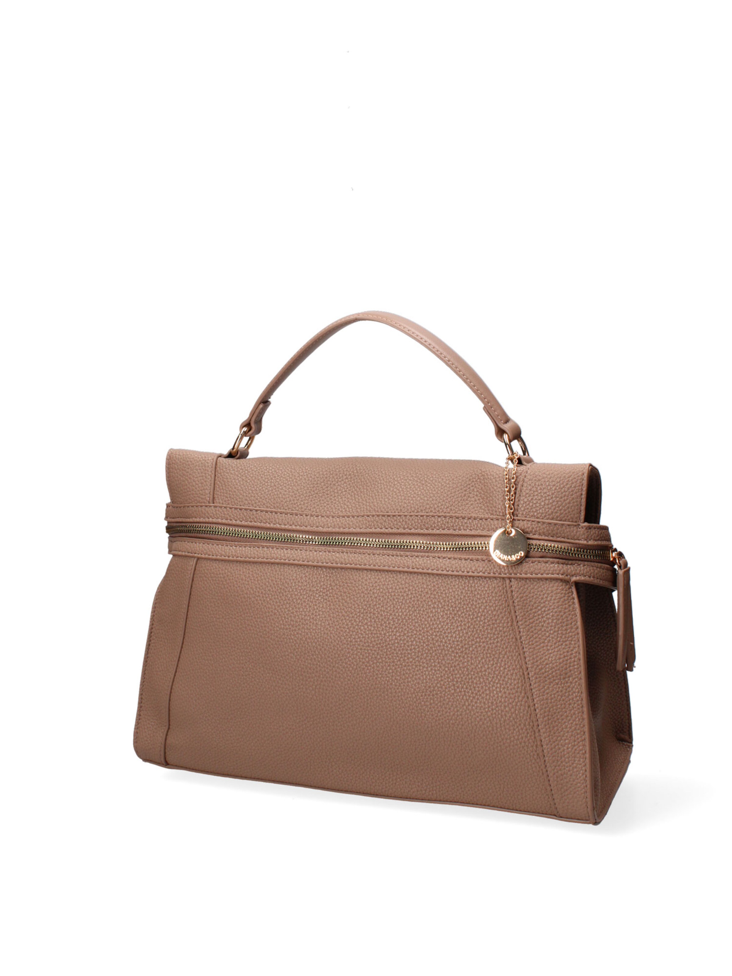 Borsa a mano 'Borsa a Mano Donna Ecopelle - Zip e Tracolla Rimovibile' di Diana&Co. in grigio