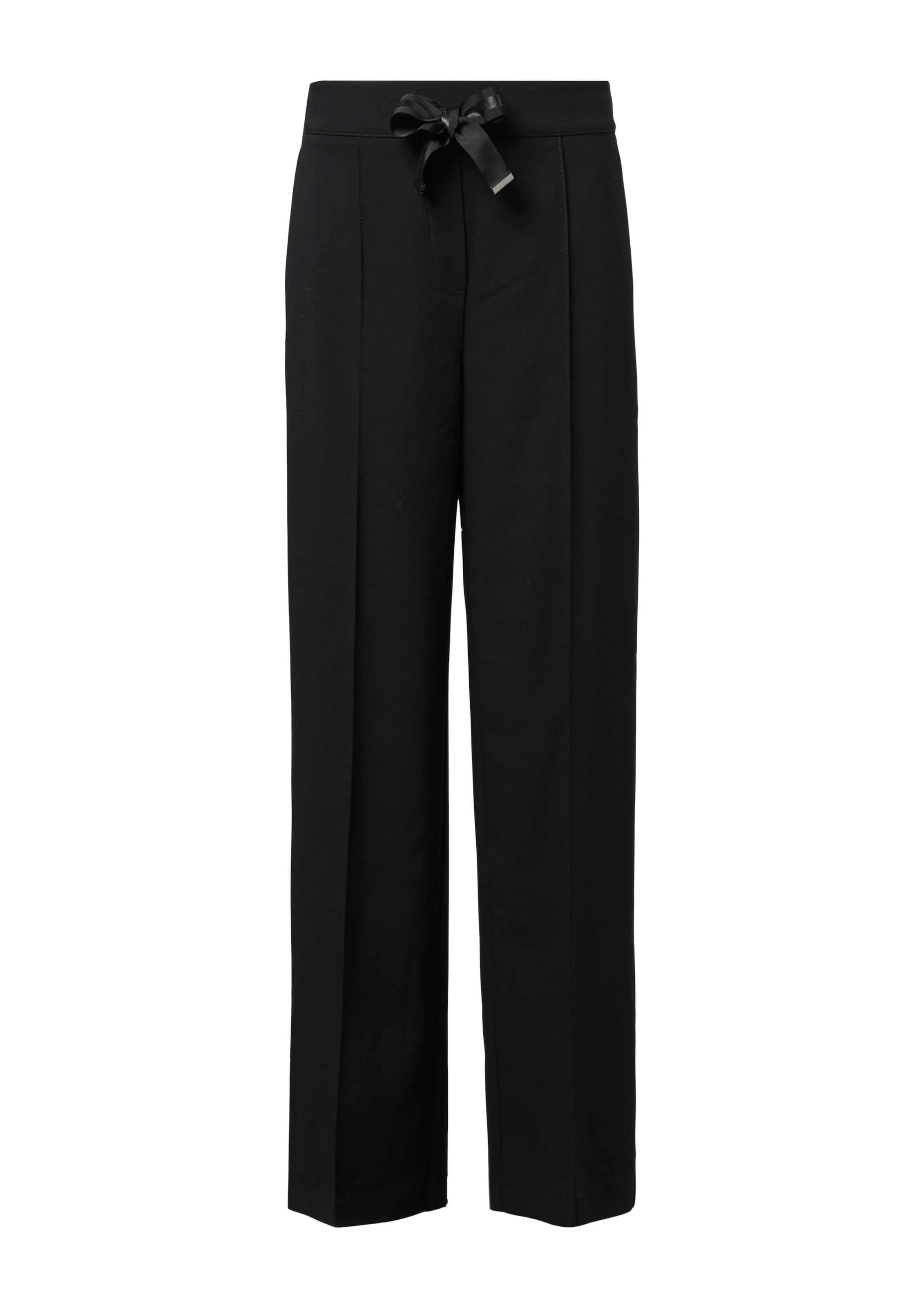 comma casual identity Wide Leg Hose in Schwarz: Vorderseite