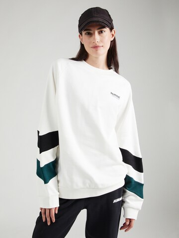 Hummel Sportsweatshirt in Wit: voorkant