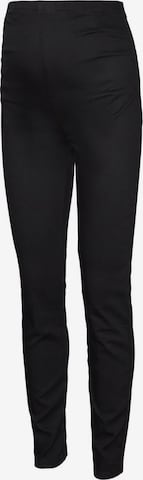 MAMALICIOUS Slimfit Leggings 'PINE' in Zwart: voorkant