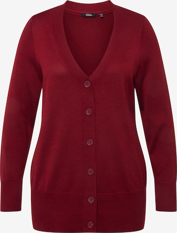 Ulla Popken Knit cardigan in Red: front