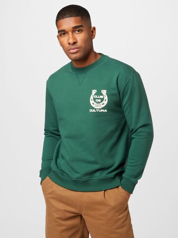 Woodbird Sweatshirt 'Cane' i grön: framsida