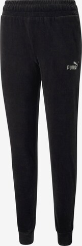 Tapered Pantaloni sport de la PUMA pe negru: față