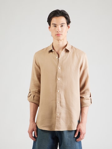 Coupe regular Chemise SCOTCH & SODA en beige : devant