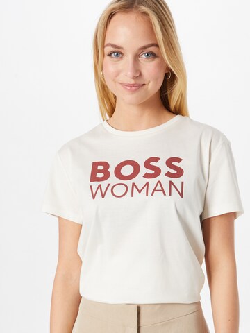 BOSS Orange - Camisa 'Elinea' em branco: frente