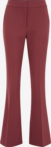 WE FashionFlared/zvonoliki kroj Hlače na crtu - crvena boja: prednji dio