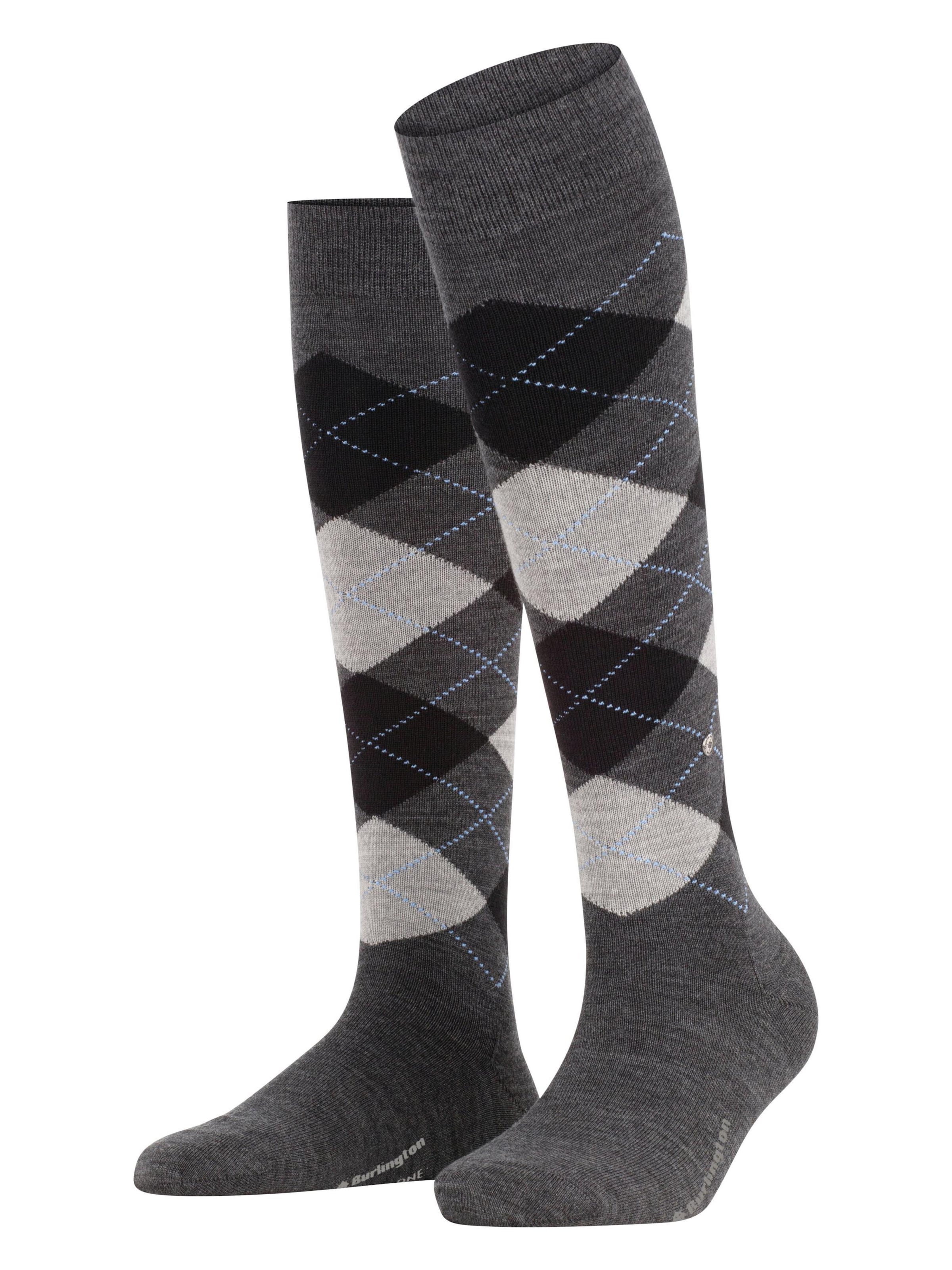BURLINGTON Overknee Strümpfe 'Marylebone'‌‌‌‌ in Grau: Vorderseite