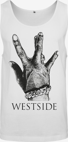 MT Men Shirt 'Westside Connection 2.0' in White: front