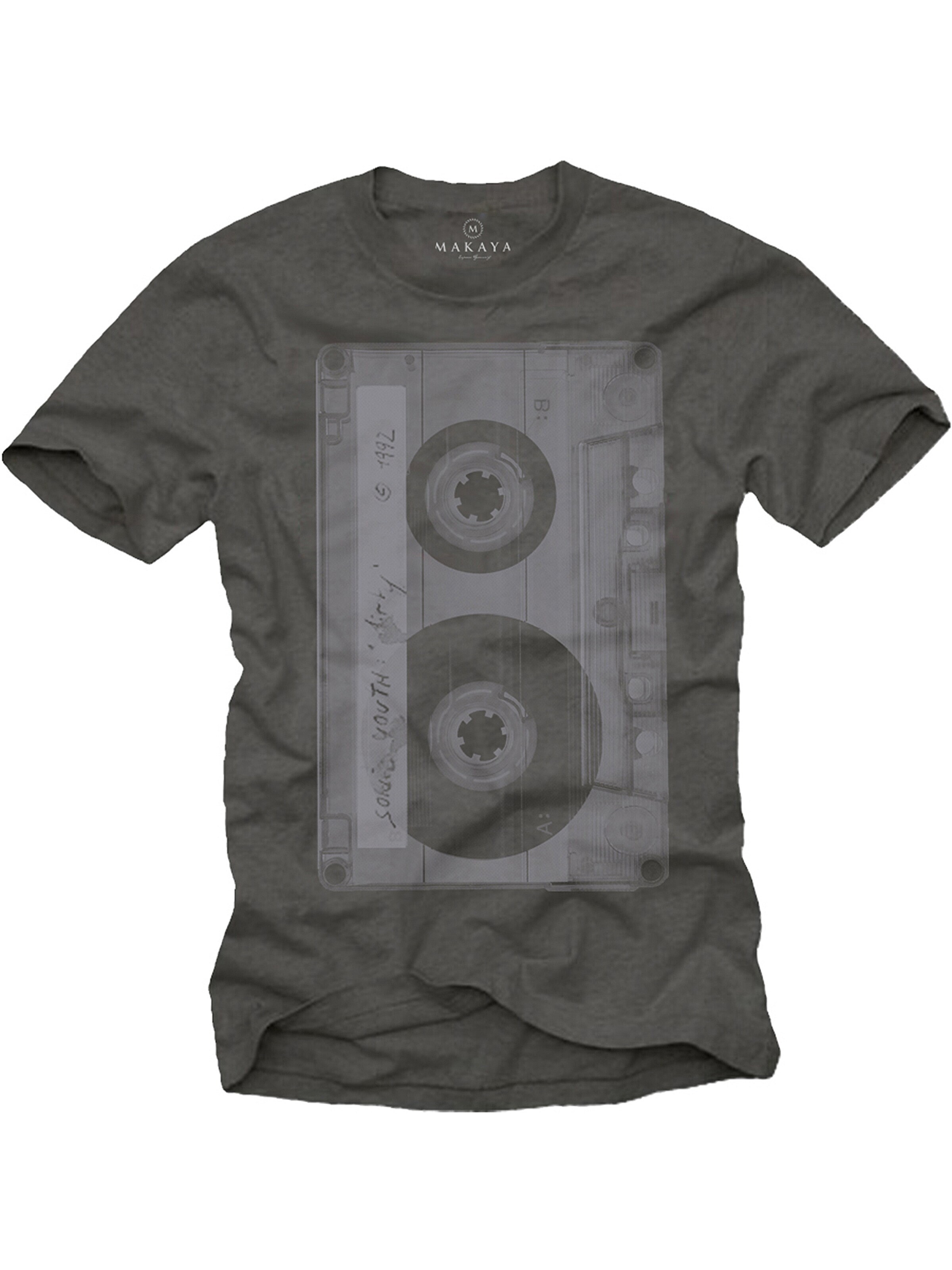 MAKAYA Shirt 'Tape' in Grey: front