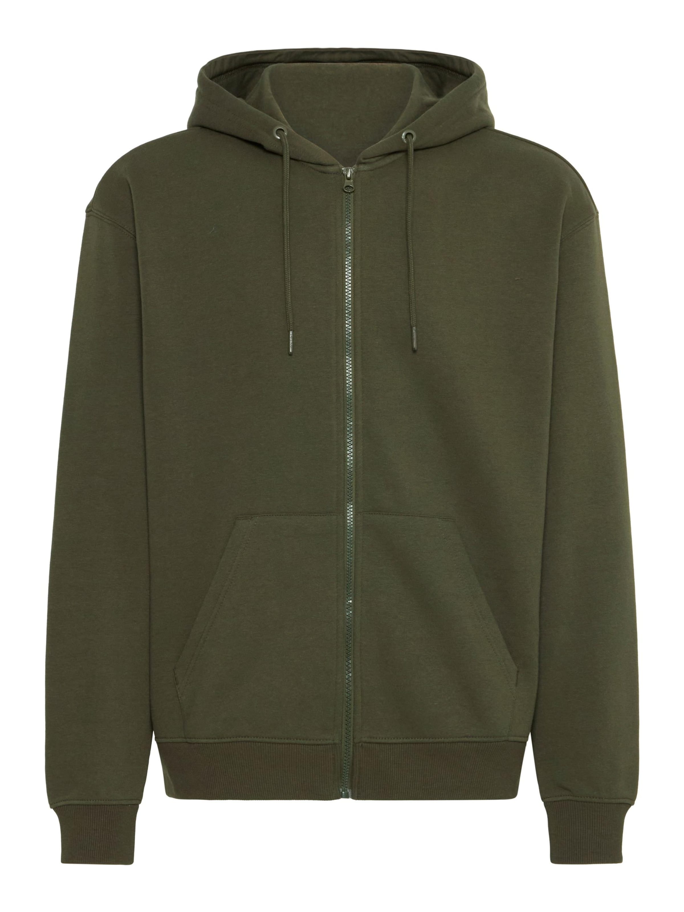 BLEND - Sudadera con cremallera ' BHJUSTE ' en verde: frente