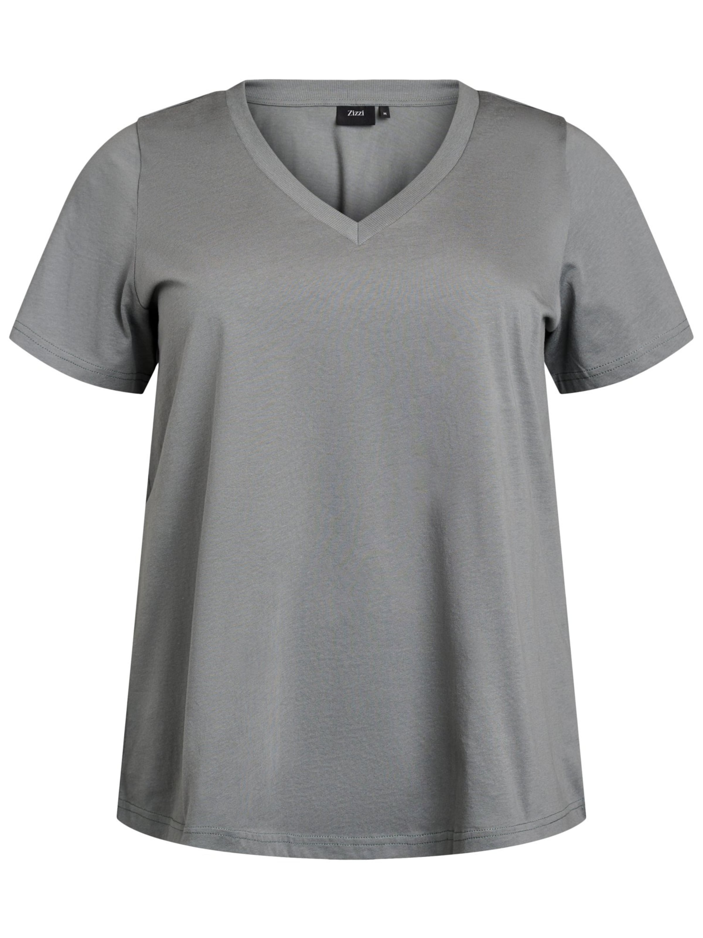 Zizzi - Camiseta &#x27;Charlin&#x27; en gris: frente