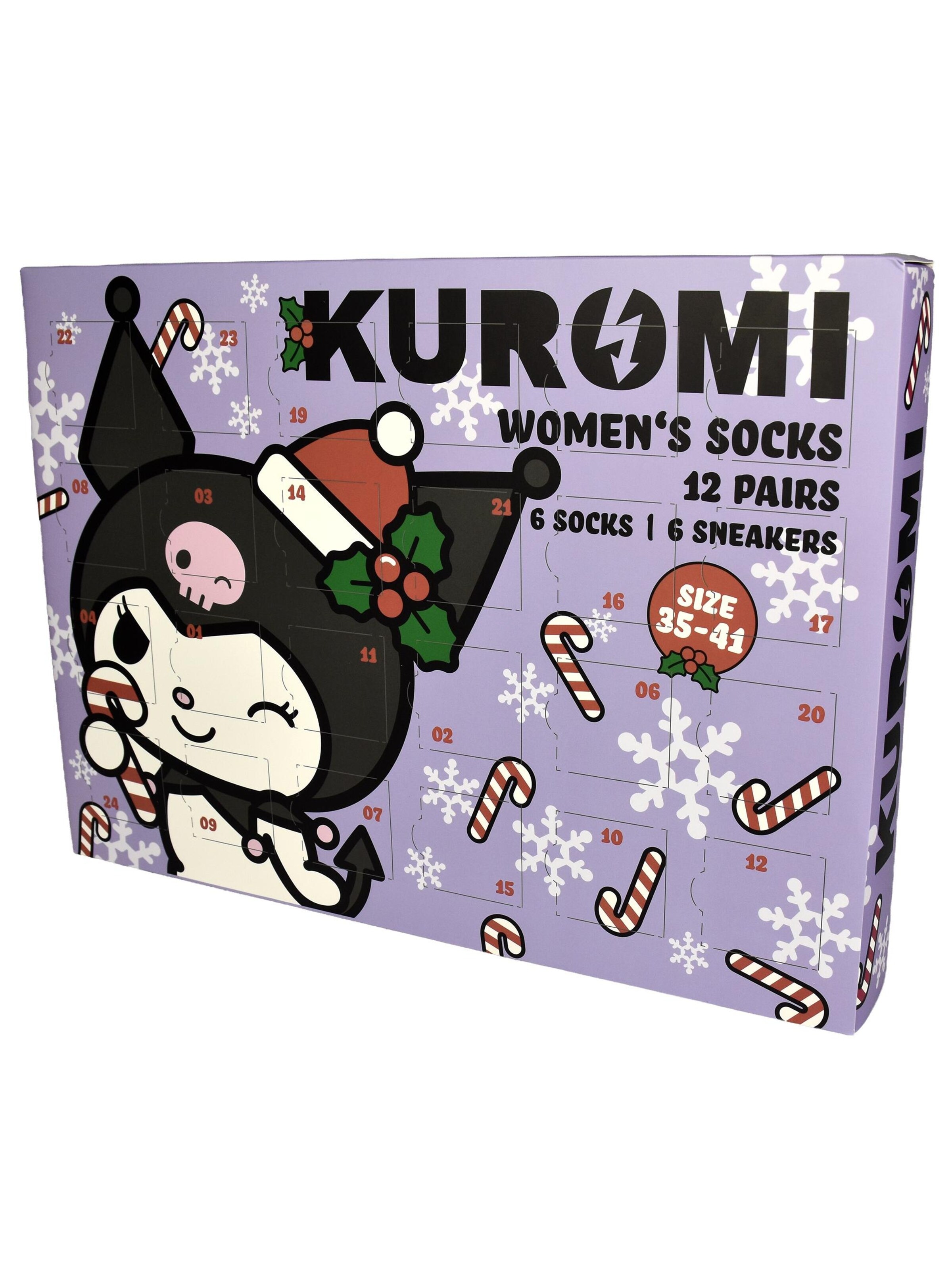 HELLO KITTY Socks 'Adventskalender mit 12 Paar' in Mixed colors