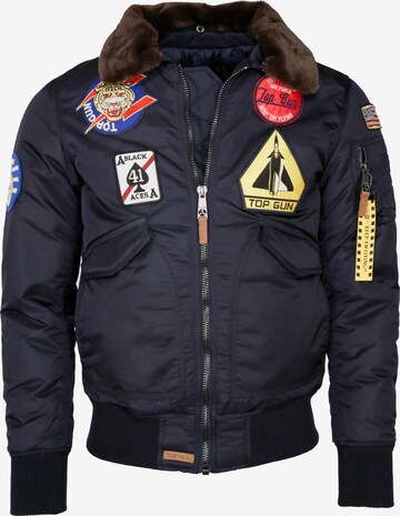 TOP GUN Between-Season Jacket in Blue: front